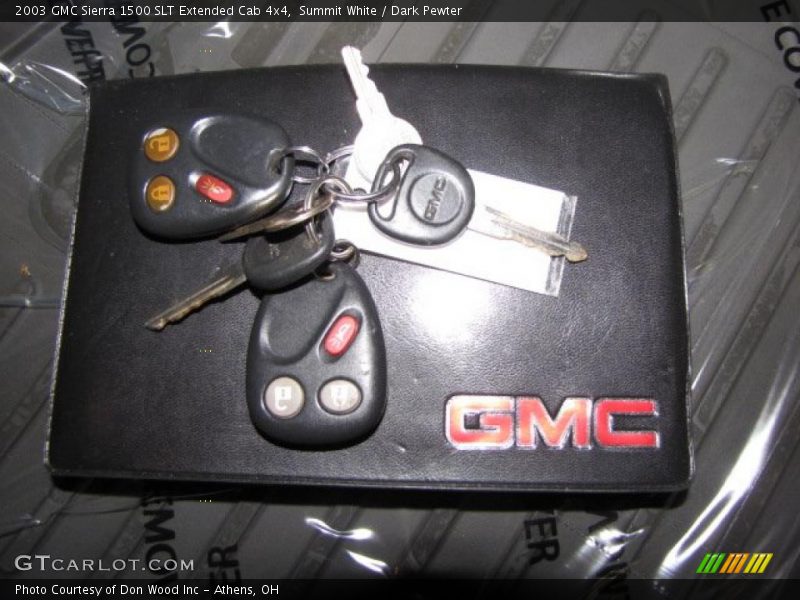 Summit White / Dark Pewter 2003 GMC Sierra 1500 SLT Extended Cab 4x4