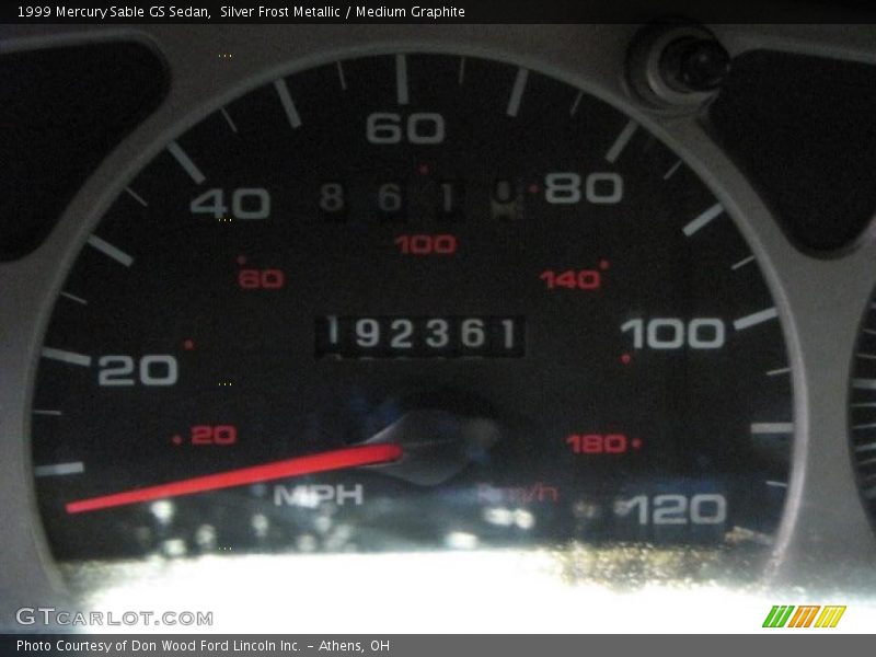 Silver Frost Metallic / Medium Graphite 1999 Mercury Sable GS Sedan