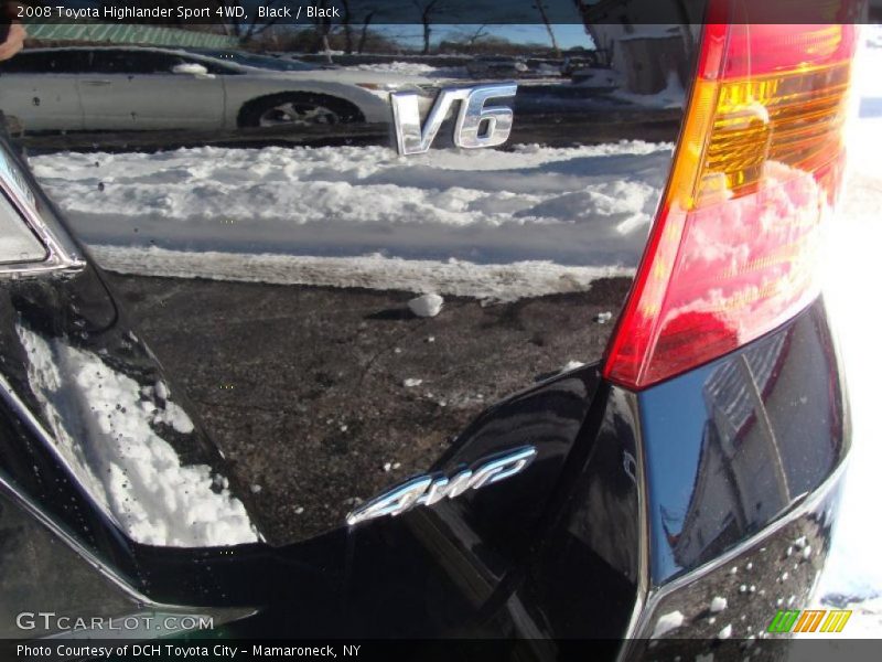 Black / Black 2008 Toyota Highlander Sport 4WD