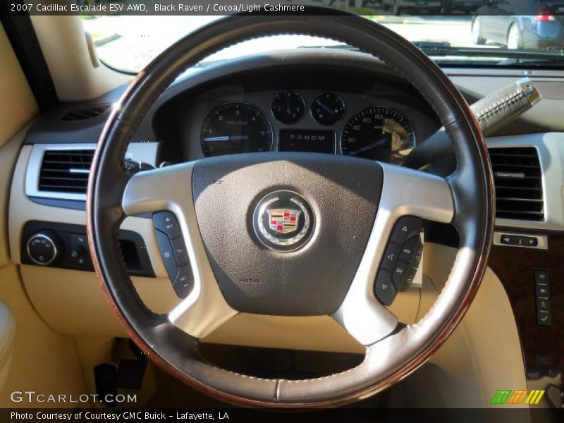 Black Raven / Cocoa/Light Cashmere 2007 Cadillac Escalade ESV AWD