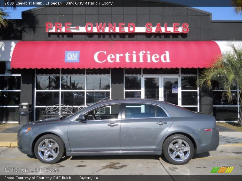 Dark Gray Metallic / Ebony 2009 Chevrolet Malibu LT Sedan