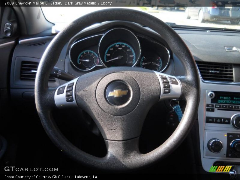 Dark Gray Metallic / Ebony 2009 Chevrolet Malibu LT Sedan