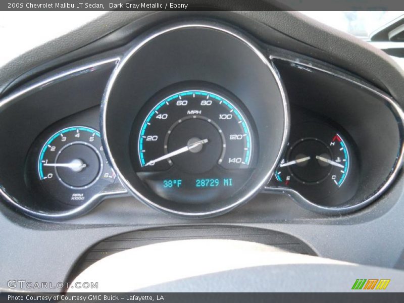 Dark Gray Metallic / Ebony 2009 Chevrolet Malibu LT Sedan