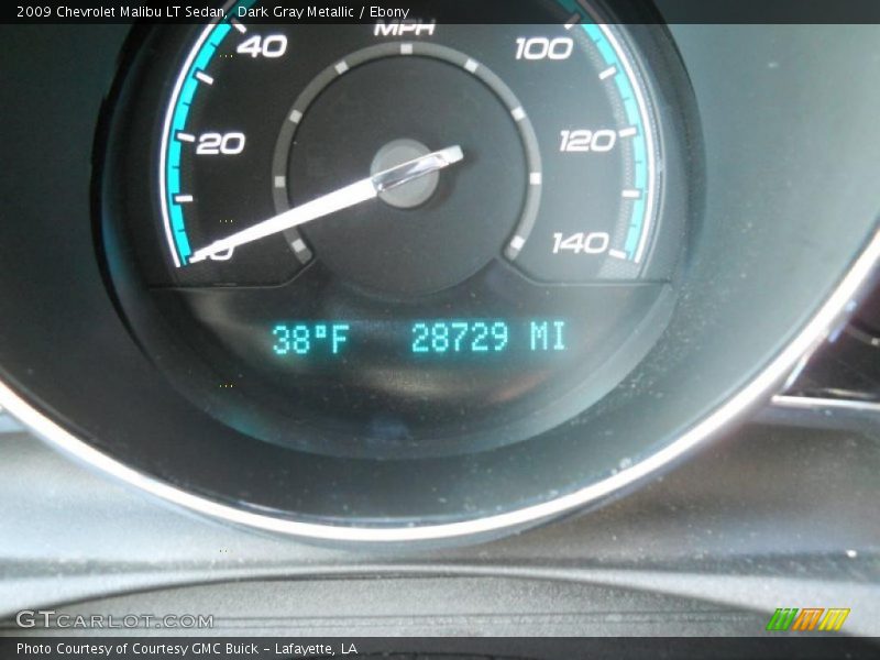 Dark Gray Metallic / Ebony 2009 Chevrolet Malibu LT Sedan