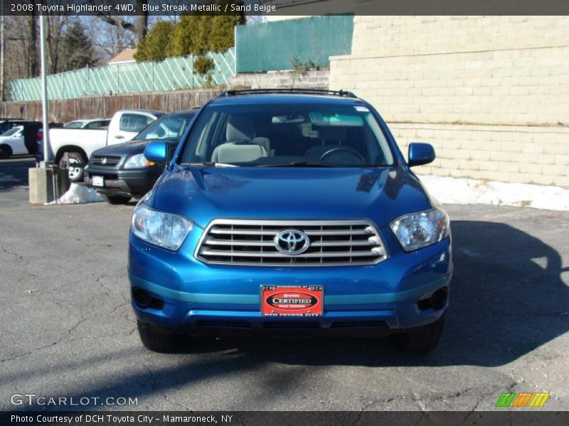 Blue Streak Metallic / Sand Beige 2008 Toyota Highlander 4WD