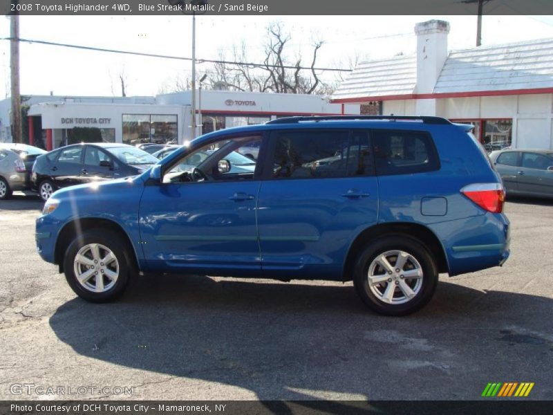 Blue Streak Metallic / Sand Beige 2008 Toyota Highlander 4WD