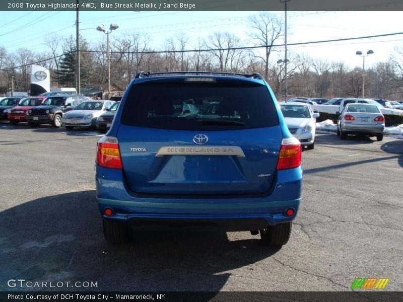 Blue Streak Metallic / Sand Beige 2008 Toyota Highlander 4WD