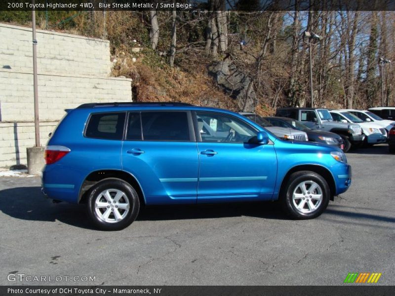 Blue Streak Metallic / Sand Beige 2008 Toyota Highlander 4WD