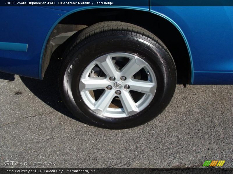 Blue Streak Metallic / Sand Beige 2008 Toyota Highlander 4WD