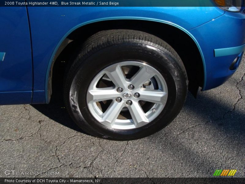 Blue Streak Metallic / Sand Beige 2008 Toyota Highlander 4WD