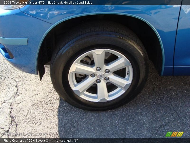 Blue Streak Metallic / Sand Beige 2008 Toyota Highlander 4WD