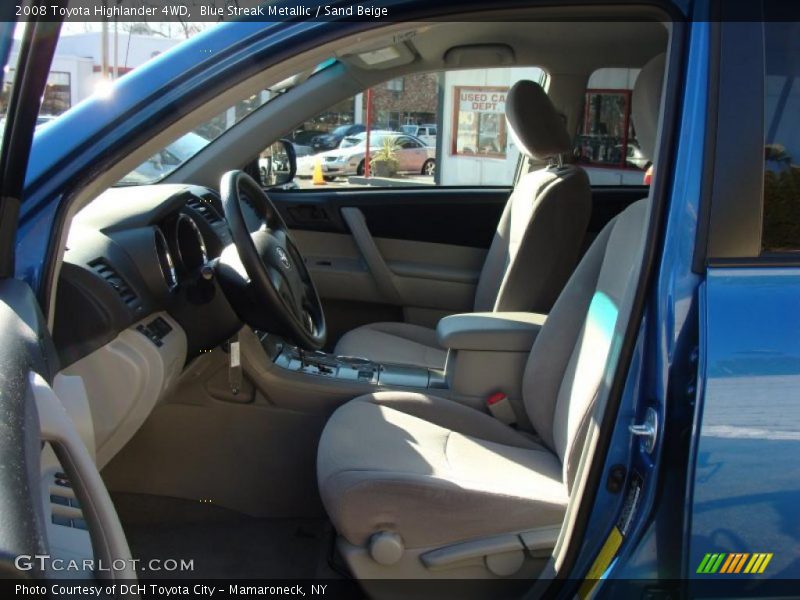 Blue Streak Metallic / Sand Beige 2008 Toyota Highlander 4WD