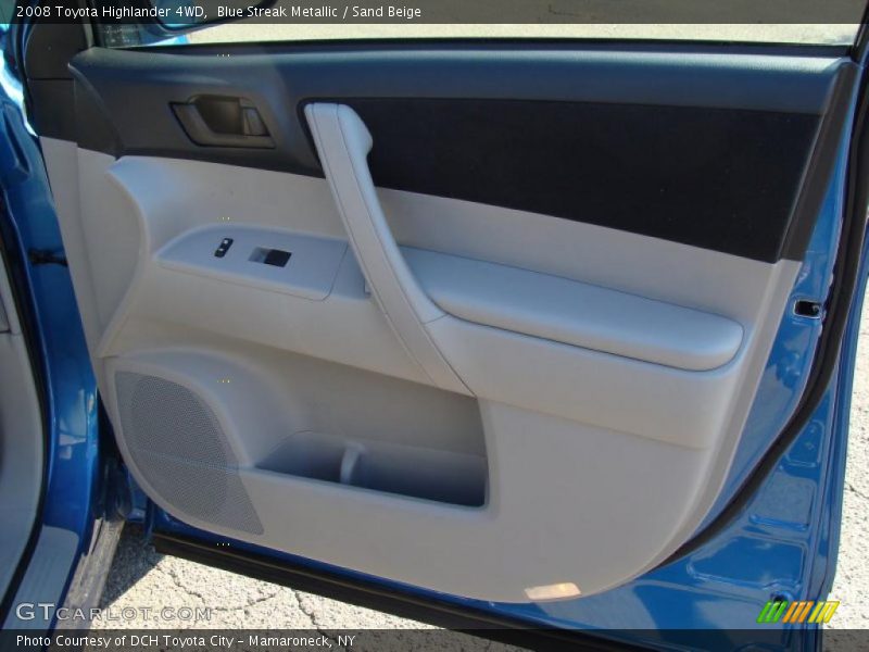 Blue Streak Metallic / Sand Beige 2008 Toyota Highlander 4WD