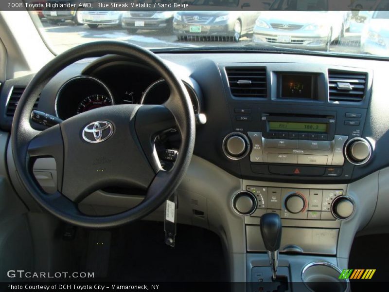 Blue Streak Metallic / Sand Beige 2008 Toyota Highlander 4WD
