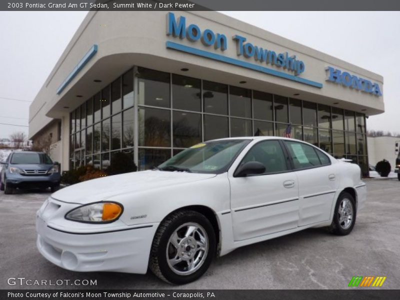 Summit White / Dark Pewter 2003 Pontiac Grand Am GT Sedan