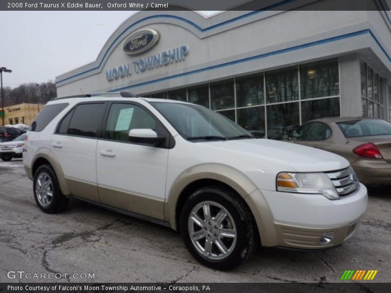 Oxford White / Camel 2008 Ford Taurus X Eddie Bauer