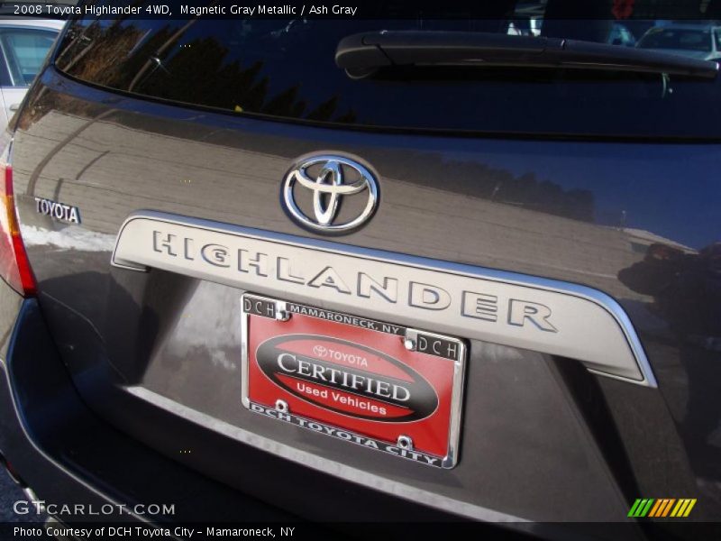 Magnetic Gray Metallic / Ash Gray 2008 Toyota Highlander 4WD