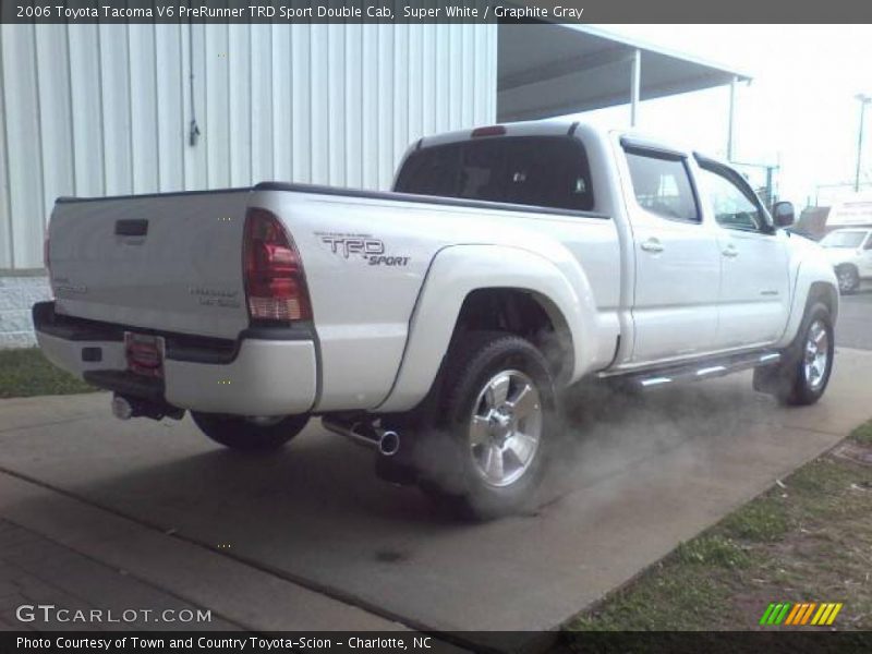 Super White / Graphite Gray 2006 Toyota Tacoma V6 PreRunner TRD Sport Double Cab