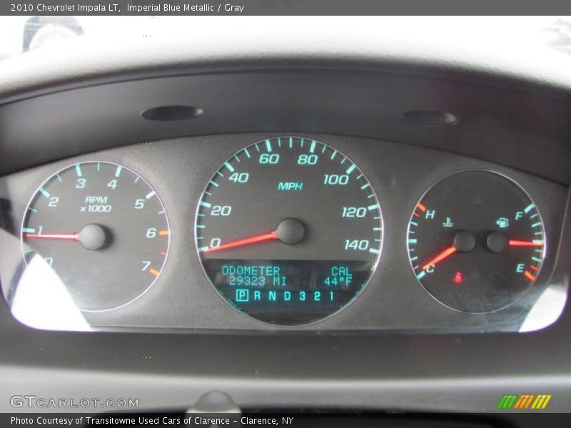 Imperial Blue Metallic / Gray 2010 Chevrolet Impala LT