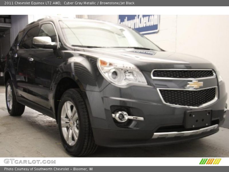 Cyber Gray Metallic / Brownstone/Jet Black 2011 Chevrolet Equinox LTZ AWD