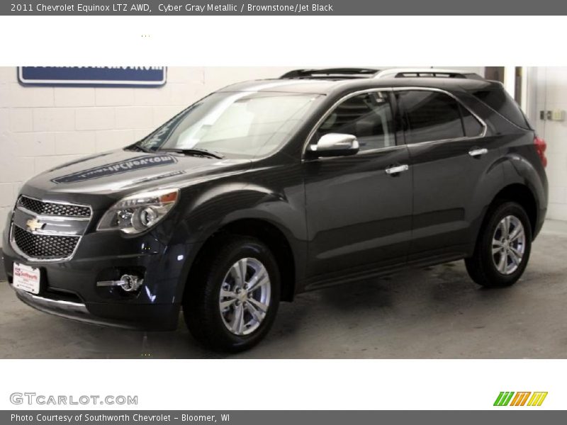 Cyber Gray Metallic / Brownstone/Jet Black 2011 Chevrolet Equinox LTZ AWD