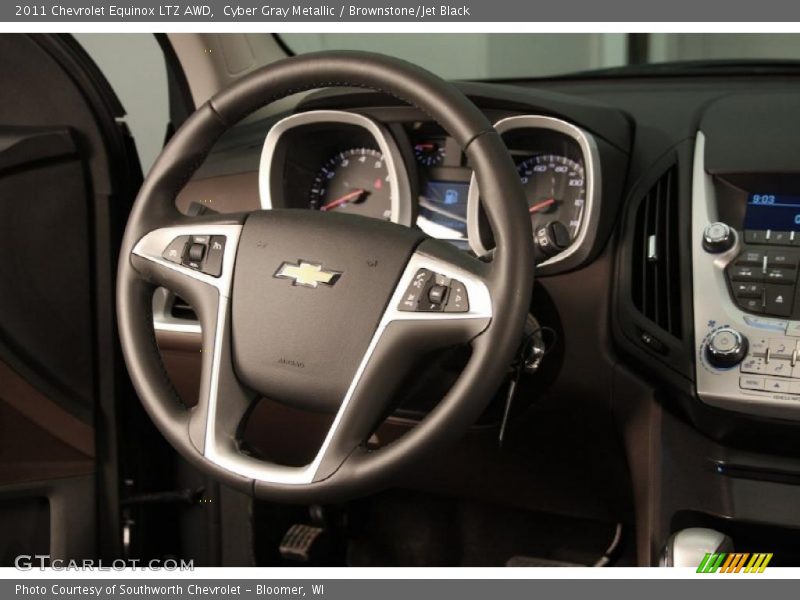 Cyber Gray Metallic / Brownstone/Jet Black 2011 Chevrolet Equinox LTZ AWD