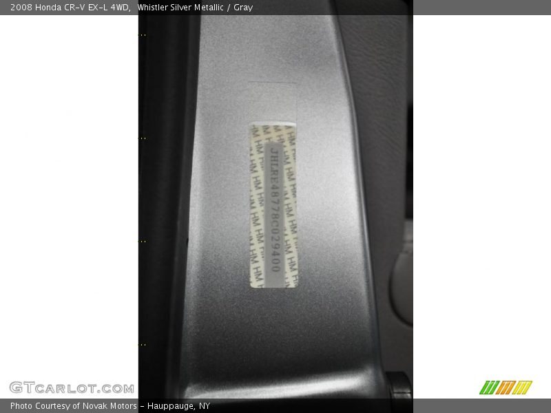 Whistler Silver Metallic / Gray 2008 Honda CR-V EX-L 4WD