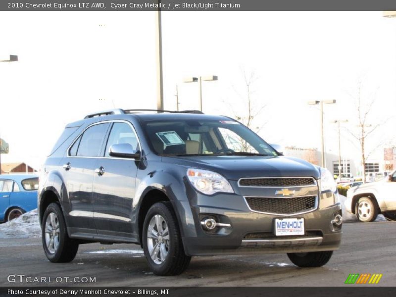 Cyber Gray Metallic / Jet Black/Light Titanium 2010 Chevrolet Equinox LTZ AWD