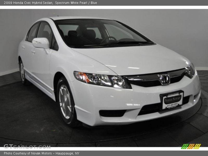 Spectrum White Pearl / Blue 2009 Honda Civic Hybrid Sedan