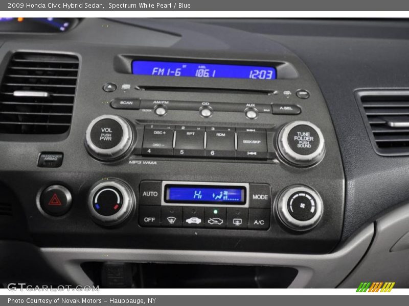 Spectrum White Pearl / Blue 2009 Honda Civic Hybrid Sedan