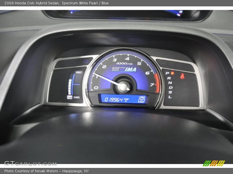 Spectrum White Pearl / Blue 2009 Honda Civic Hybrid Sedan