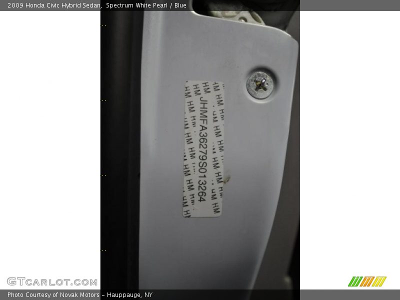 Spectrum White Pearl / Blue 2009 Honda Civic Hybrid Sedan