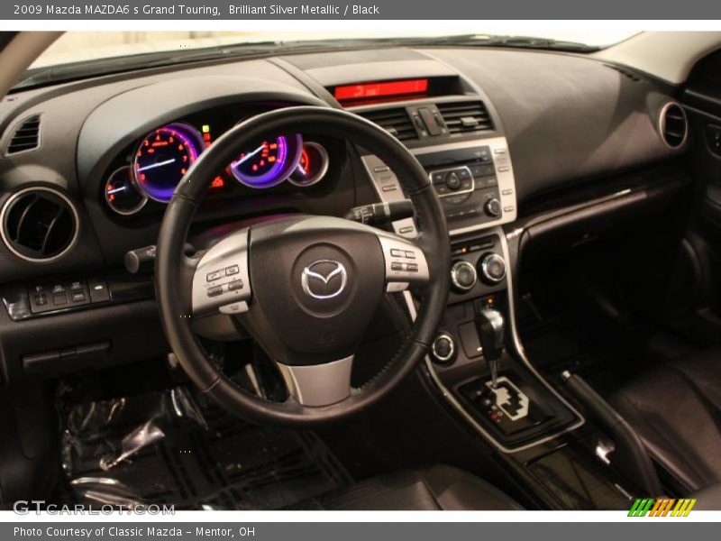 Brilliant Silver Metallic / Black 2009 Mazda MAZDA6 s Grand Touring