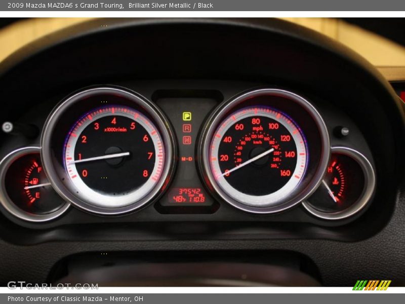 Brilliant Silver Metallic / Black 2009 Mazda MAZDA6 s Grand Touring