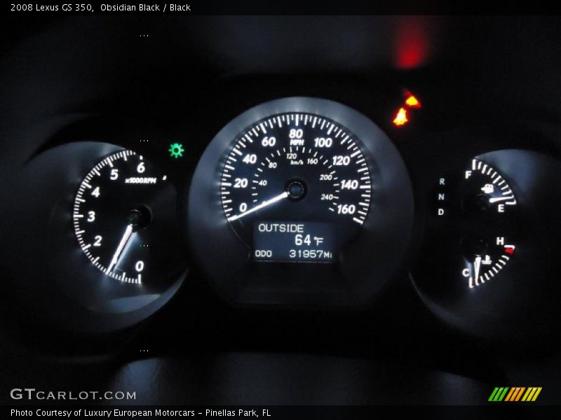 Obsidian Black / Black 2008 Lexus GS 350
