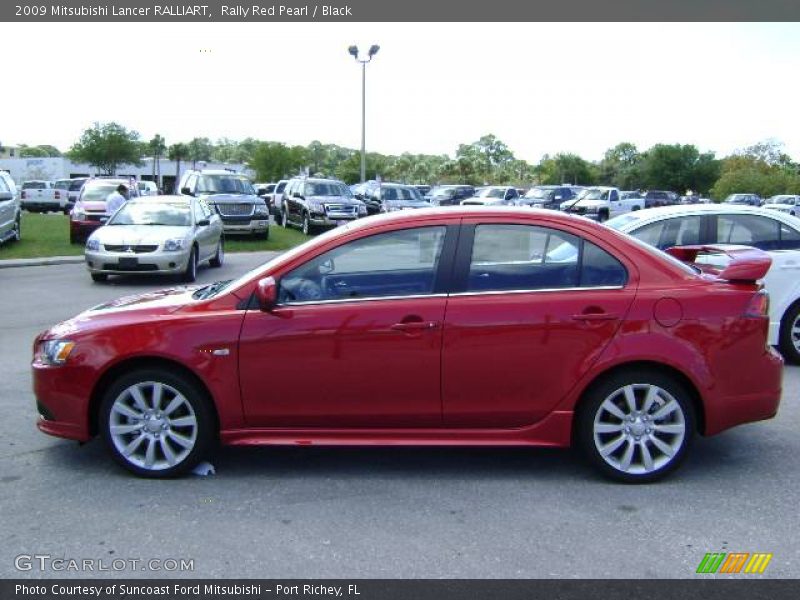 Rally Red Pearl / Black 2009 Mitsubishi Lancer RALLIART