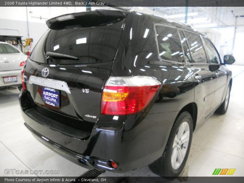 Black / Ash Gray 2008 Toyota Highlander Limited 4WD