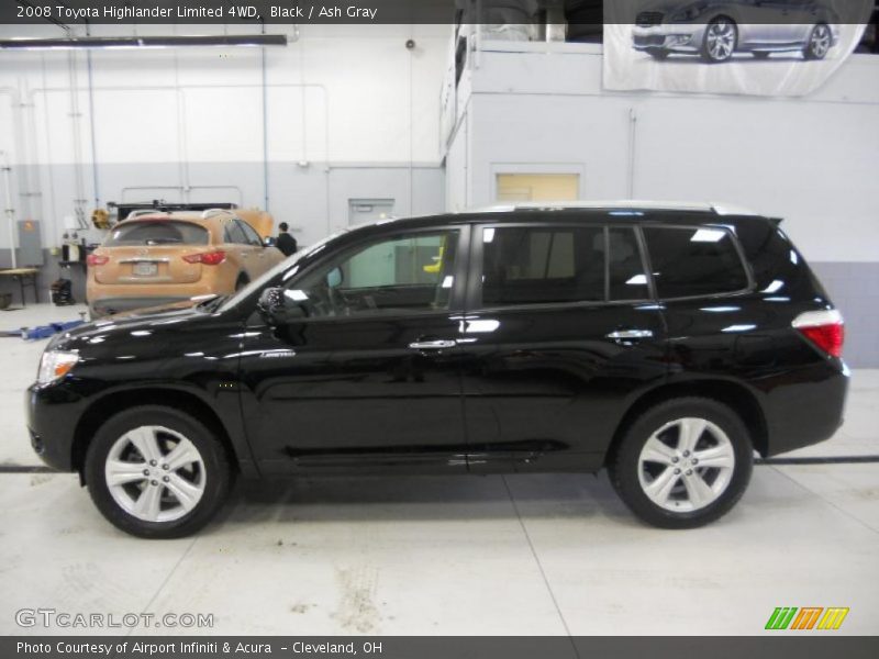 Black / Ash Gray 2008 Toyota Highlander Limited 4WD
