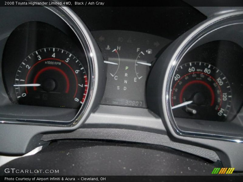Black / Ash Gray 2008 Toyota Highlander Limited 4WD