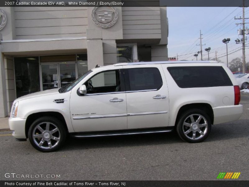 White Diamond / Ebony/Ebony 2007 Cadillac Escalade ESV AWD