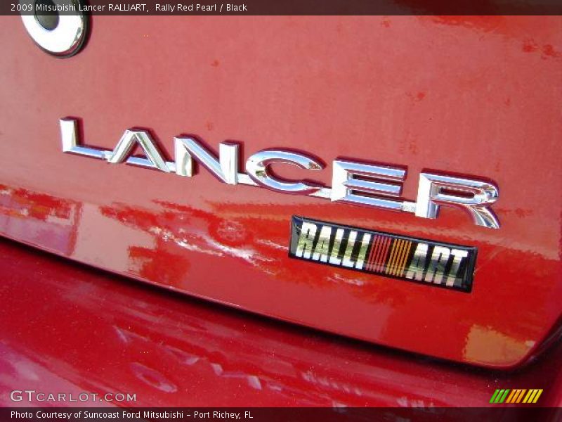 Rally Red Pearl / Black 2009 Mitsubishi Lancer RALLIART