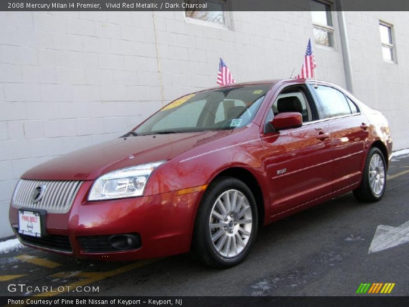 Vivid Red Metallic / Dark Charcoal 2008 Mercury Milan I4 Premier