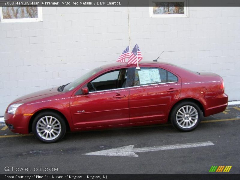Vivid Red Metallic / Dark Charcoal 2008 Mercury Milan I4 Premier