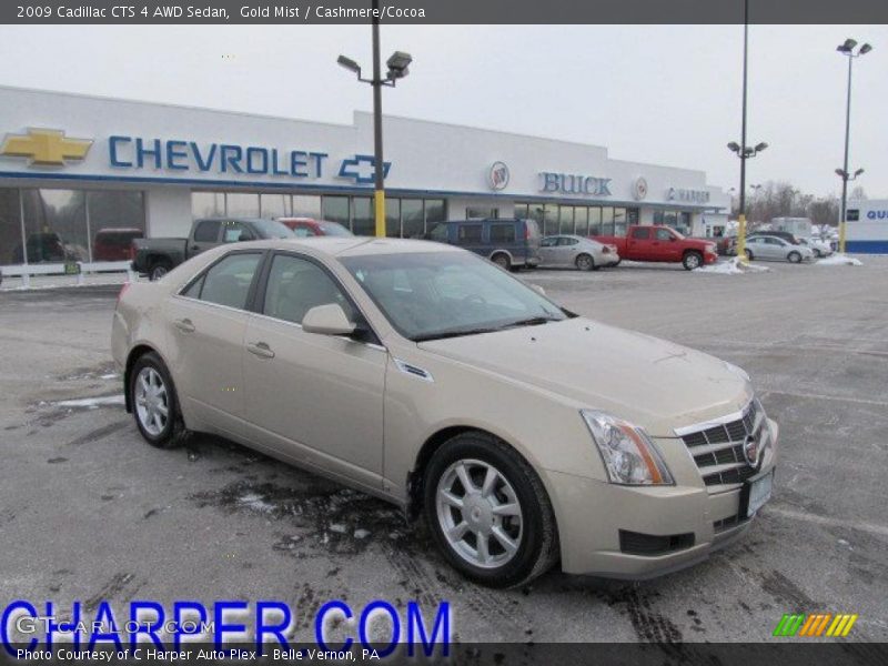Gold Mist / Cashmere/Cocoa 2009 Cadillac CTS 4 AWD Sedan