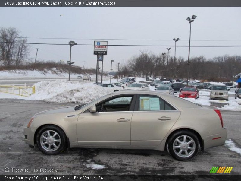 Gold Mist / Cashmere/Cocoa 2009 Cadillac CTS 4 AWD Sedan