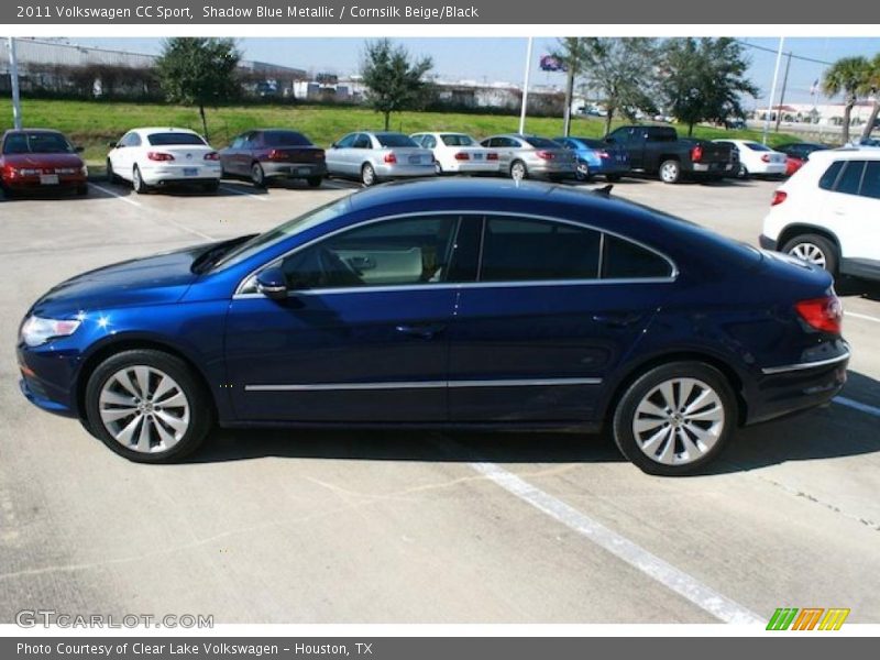 Shadow Blue Metallic / Cornsilk Beige/Black 2011 Volkswagen CC Sport