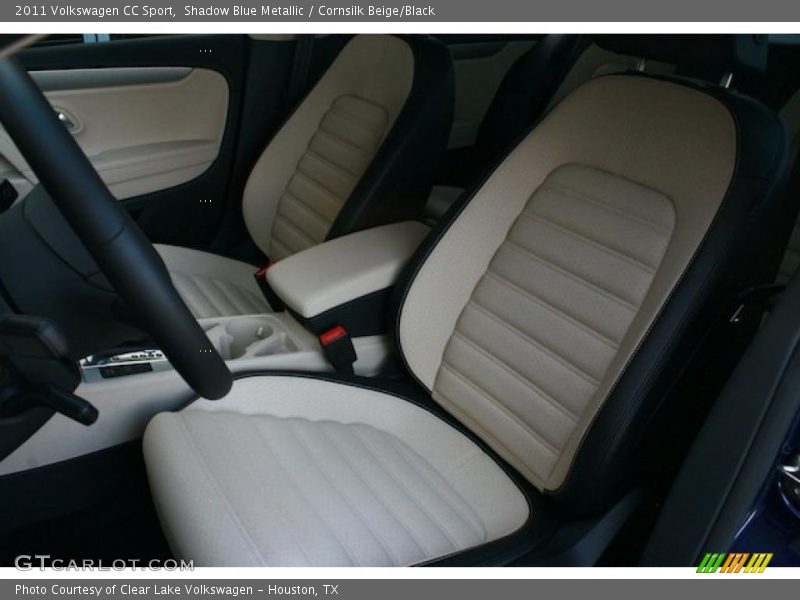 Shadow Blue Metallic / Cornsilk Beige/Black 2011 Volkswagen CC Sport