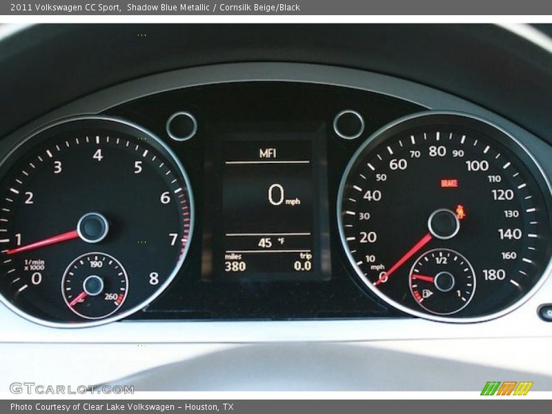Shadow Blue Metallic / Cornsilk Beige/Black 2011 Volkswagen CC Sport