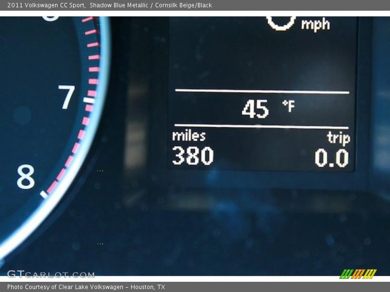 Shadow Blue Metallic / Cornsilk Beige/Black 2011 Volkswagen CC Sport