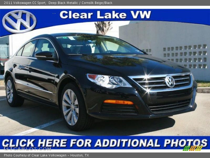 Deep Black Metallic / Cornsilk Beige/Black 2011 Volkswagen CC Sport